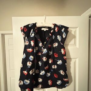 LOFT Black Floral Women's Blouse